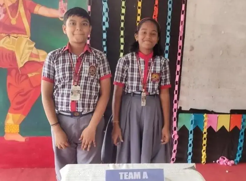 Weekly Quiz Grand Finale - Weekly Quiz Grand Finale First: NAVNEETH S, 7A and  Charunethra H, VI A