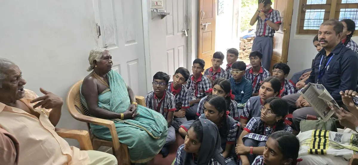 School visits, student interactions, and book donations in the Attapady region. - Interaction with Shri. Manappa Moopan