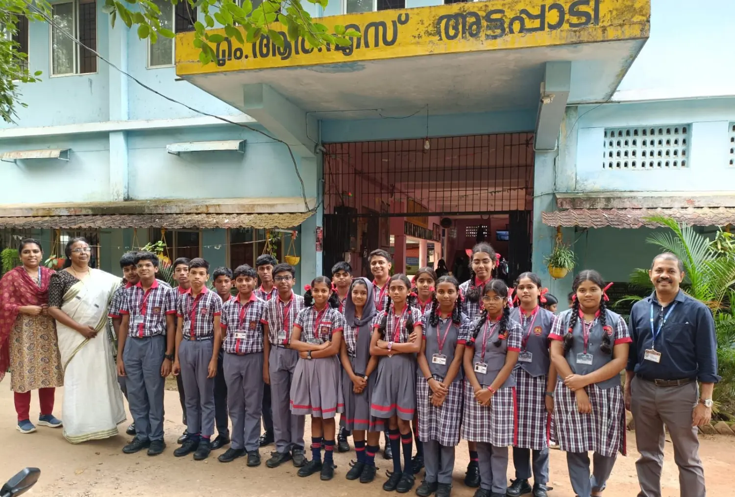 School visits, student interactions, and book donations in the Attapady region. - At MRS Attapady