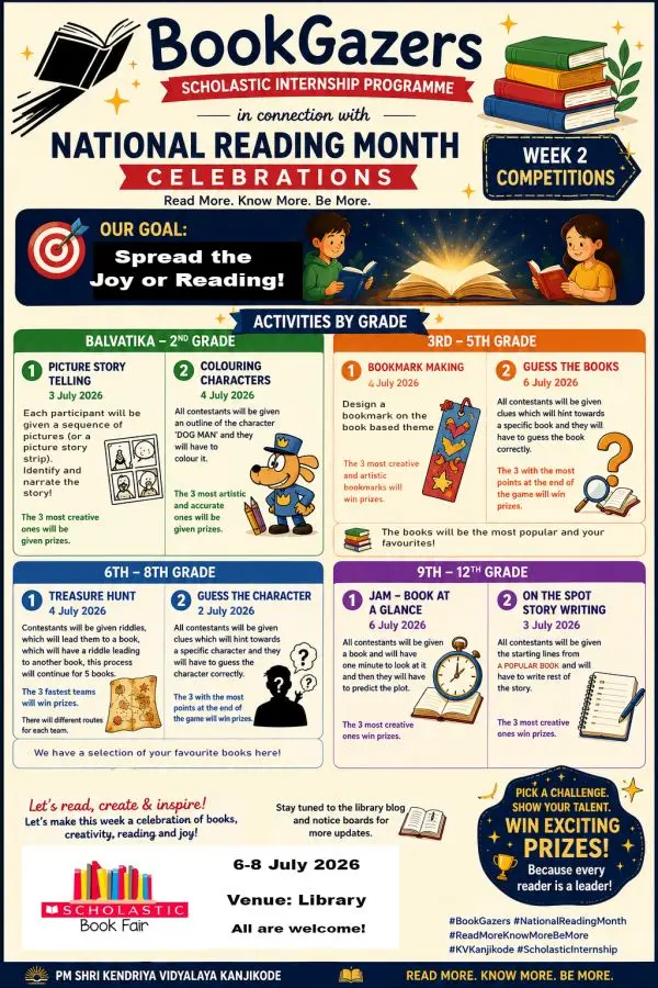 National Reading Month - Book Gazers Contest Poster