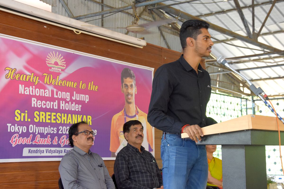  Sreeshankar addressing the gathering